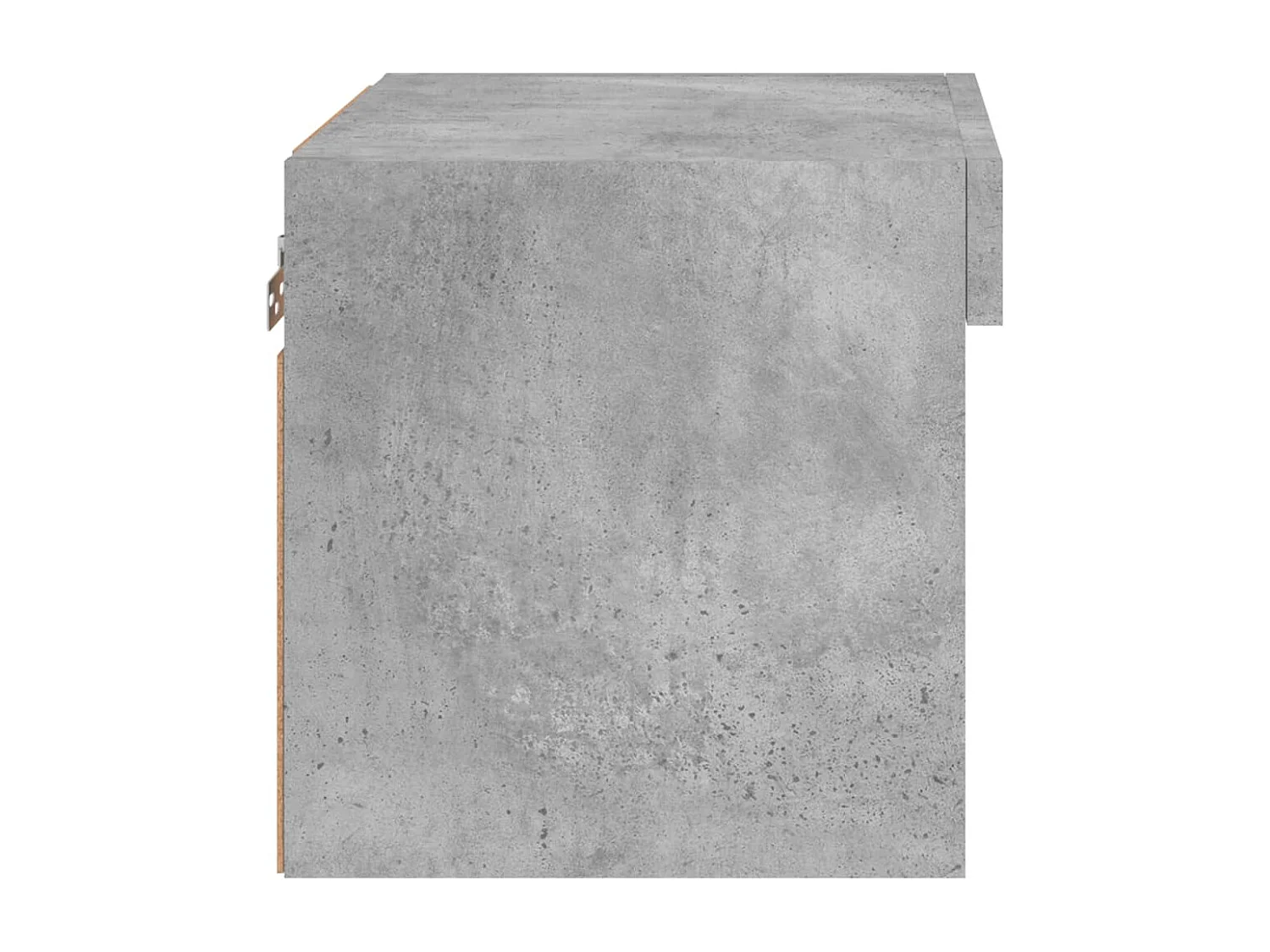 Tables de chevet murales avec lumières LED 2 pièces gris béton