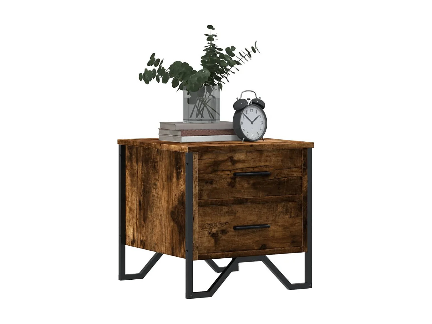 Nachtkastjes 2 st 40x41x40 cm bewerkt hout gerookt eikenkleurig