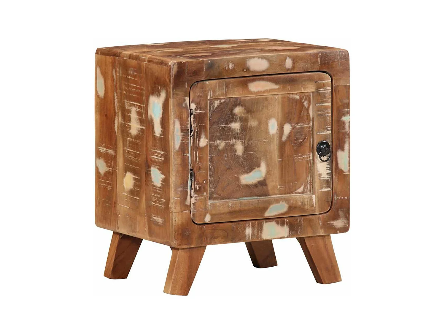 Mesa de cabeceira 40x32x46 cm madeira recuperada maciça