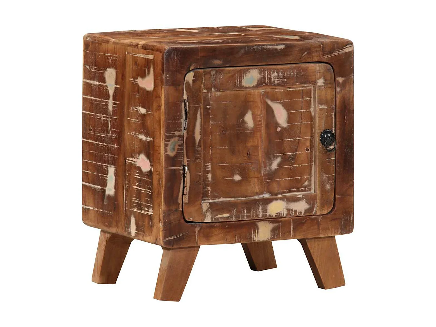 Mesita de noche 40x32x46 cm madera maciza reciclada