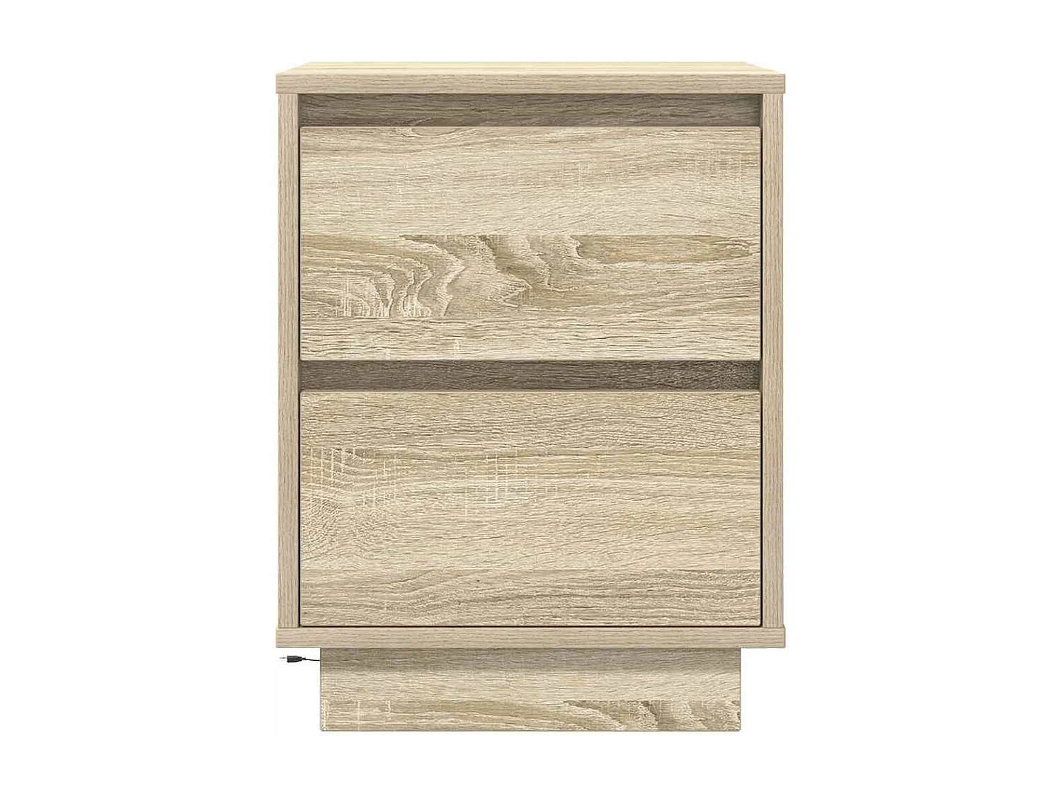 Table de chevet avec lumières LED chêne sonoma 38x34x50 cm