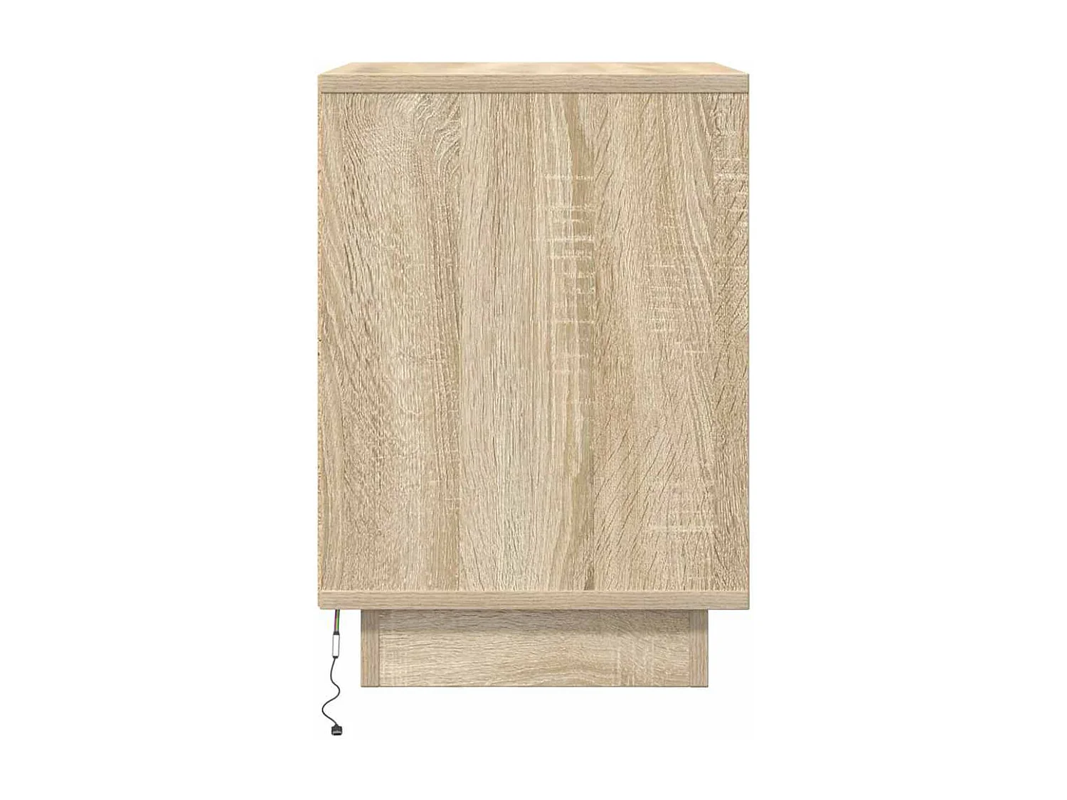 Table de chevet avec lumières LED chêne sonoma 38x34x50 cm