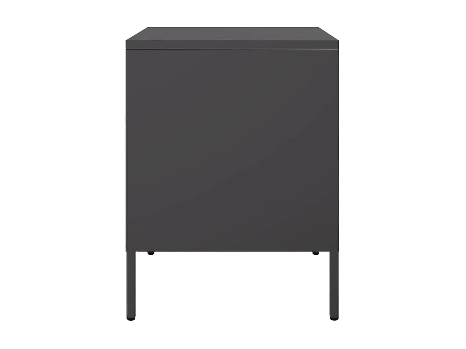 Tables de chevet 2 pièces noir 36x39x50,5 cm acier