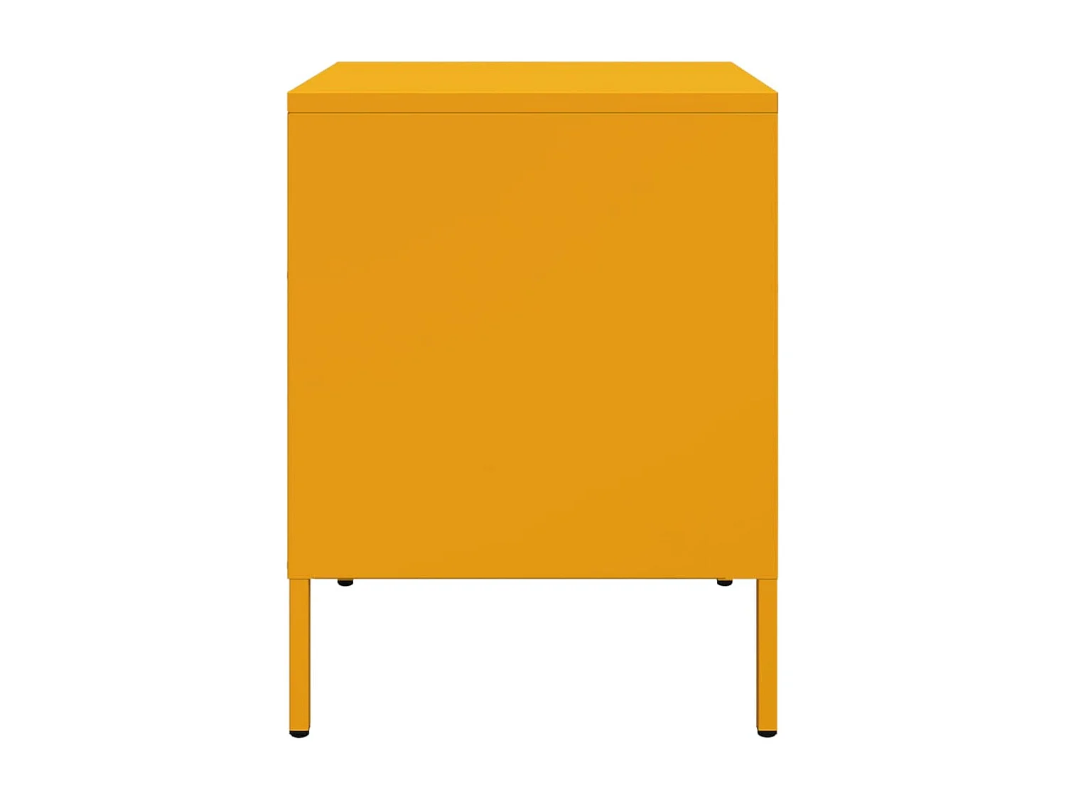 Table de chevet jaune moutarde 36x39x50,5 cm acier