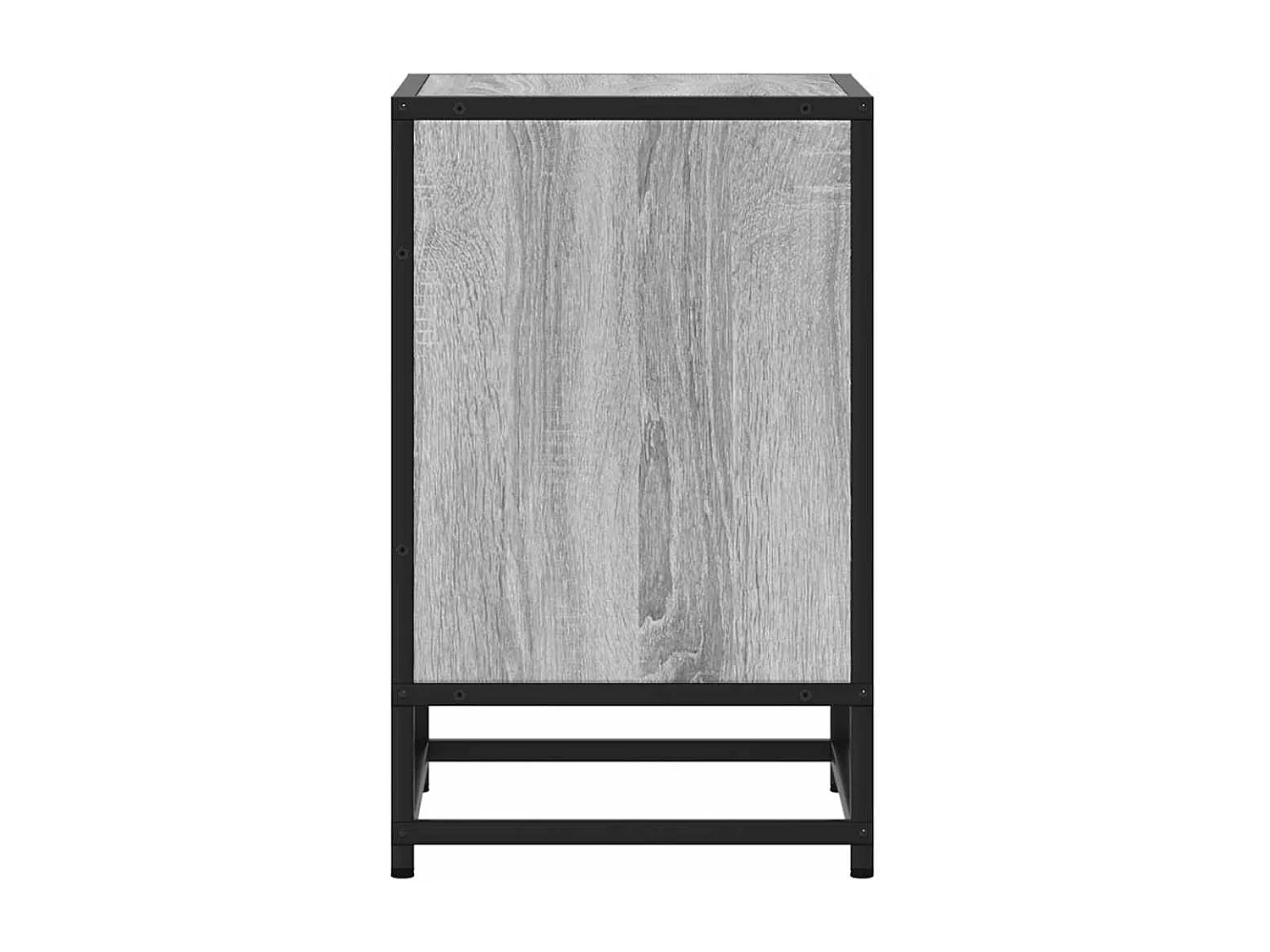 Tables de chevet 2 pièces sonoma gris bois d'ingénierie et métal