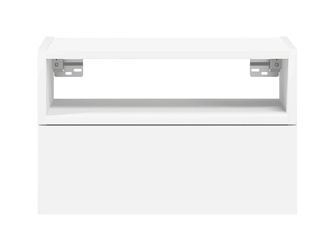 Tables de chevet murales 2 pièces blanc 45x26x28,5 cm