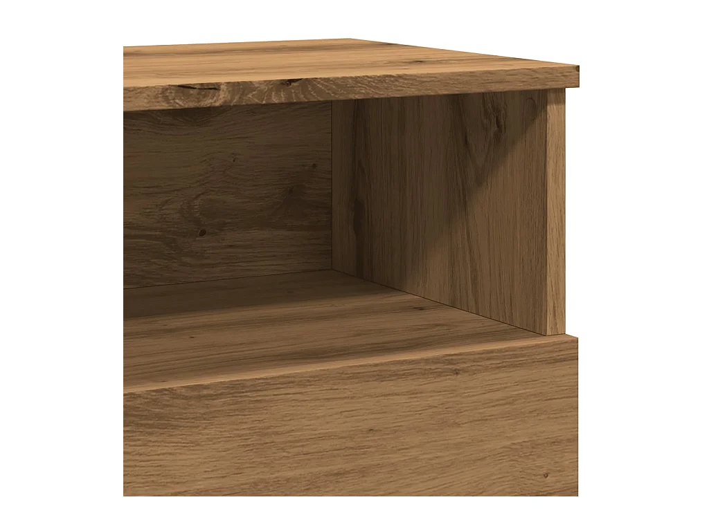 Tables de chevet 2 pièces chêne artisanal bois d'ingénierie