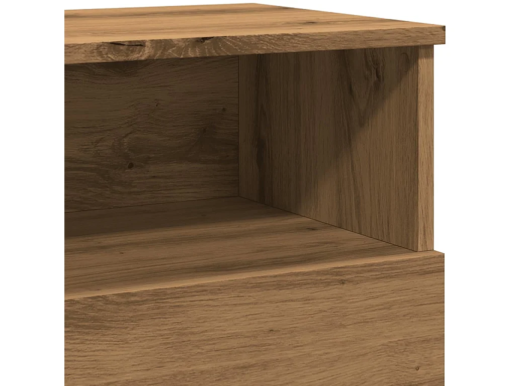 Mesitas noche 2 unidades madera ingeniería roble artisan 50x32x60 cm