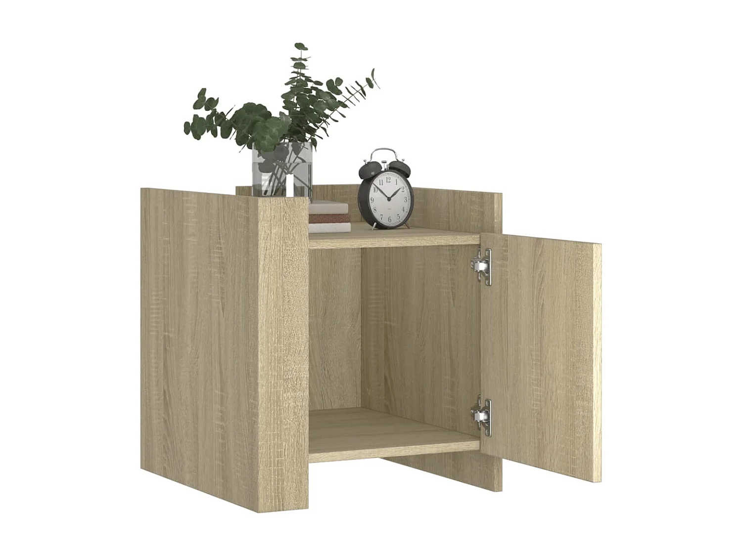 Mesita de noche madera de ingeniería roble Sonoma 45x50x50 cm