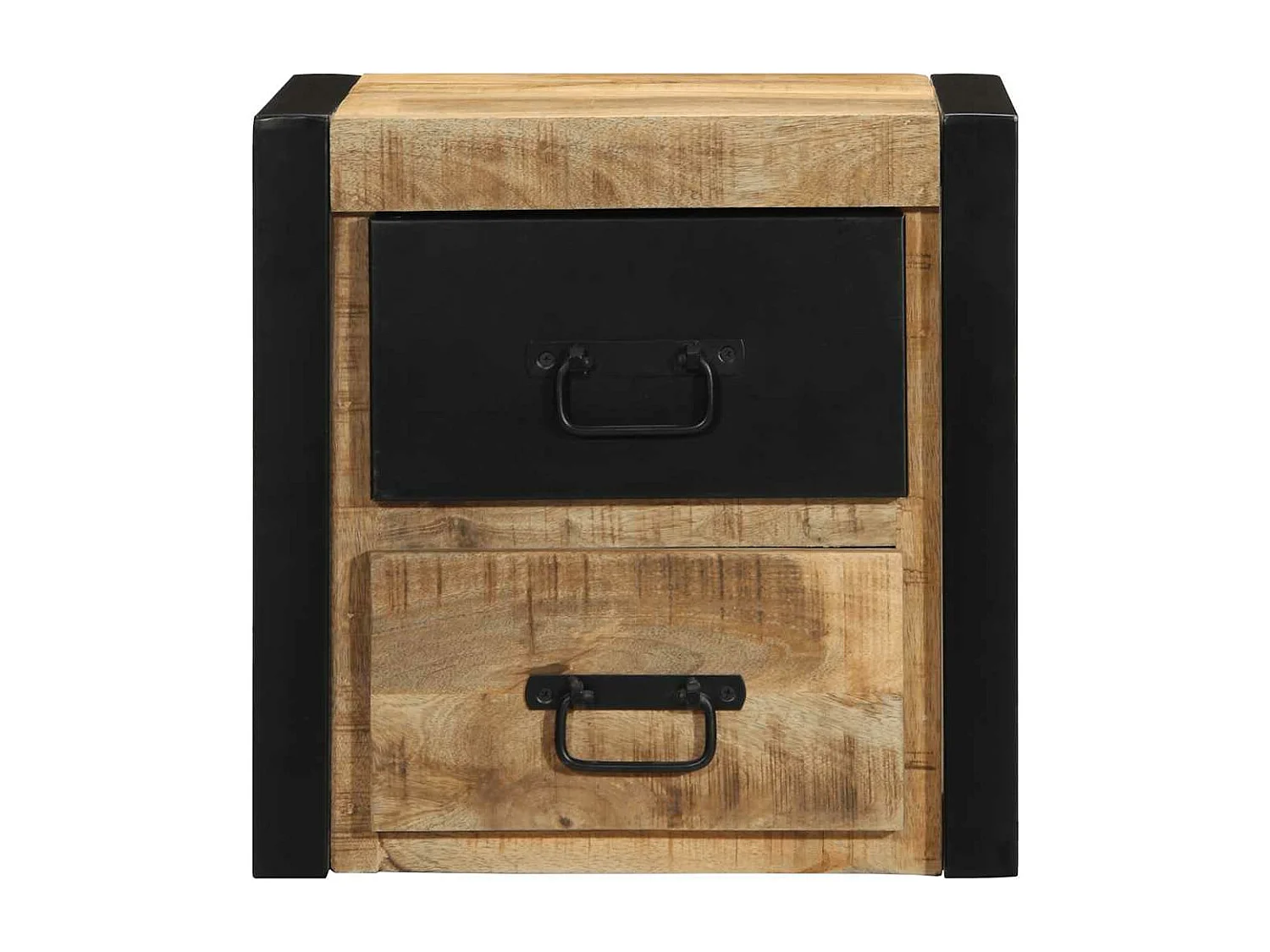 Mesita de noche madera maciza de mango 40x35x40 cm