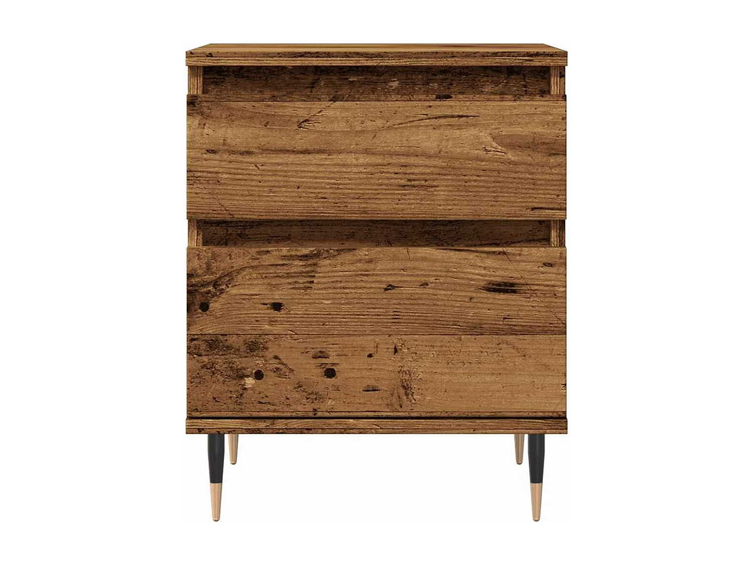 Tables de chevet 2 pièces vieux bois 40x35x50 cm bois d’ingénierie