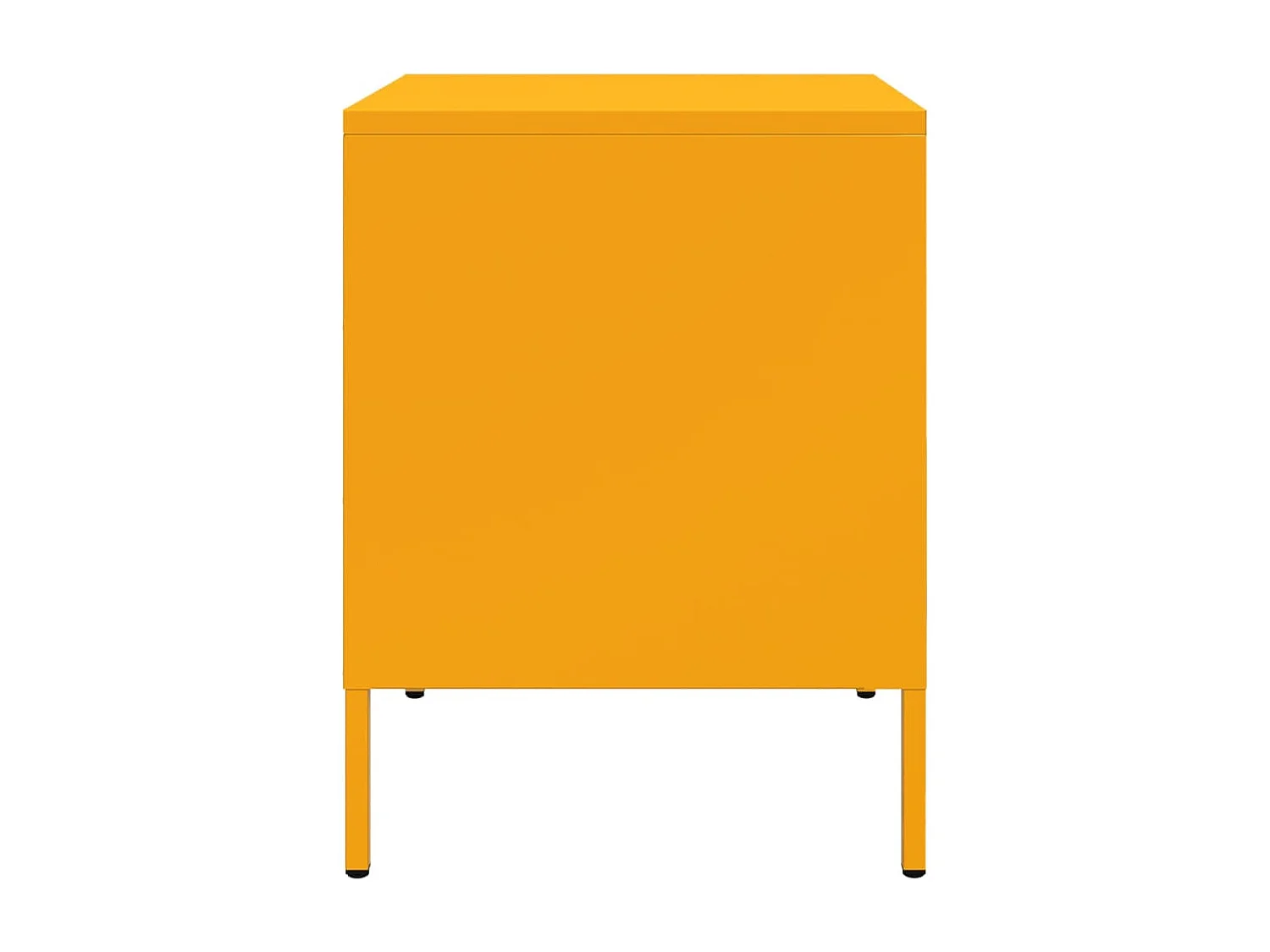 Tables de chevet 2 pièces jaune moutarde 36x39x50,5 cm acier