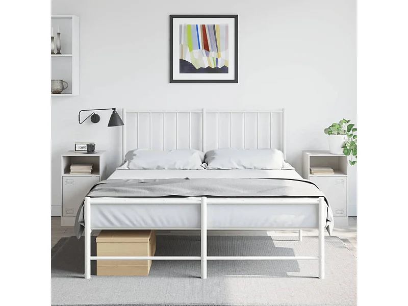 Nachtkastjes 2 st 34,5x39x62 cm staal wit