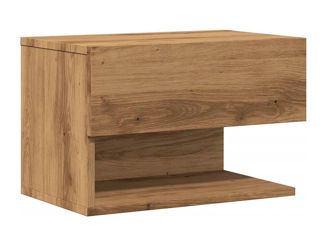 Mesa de cabeceira de parede carvalho artisiano