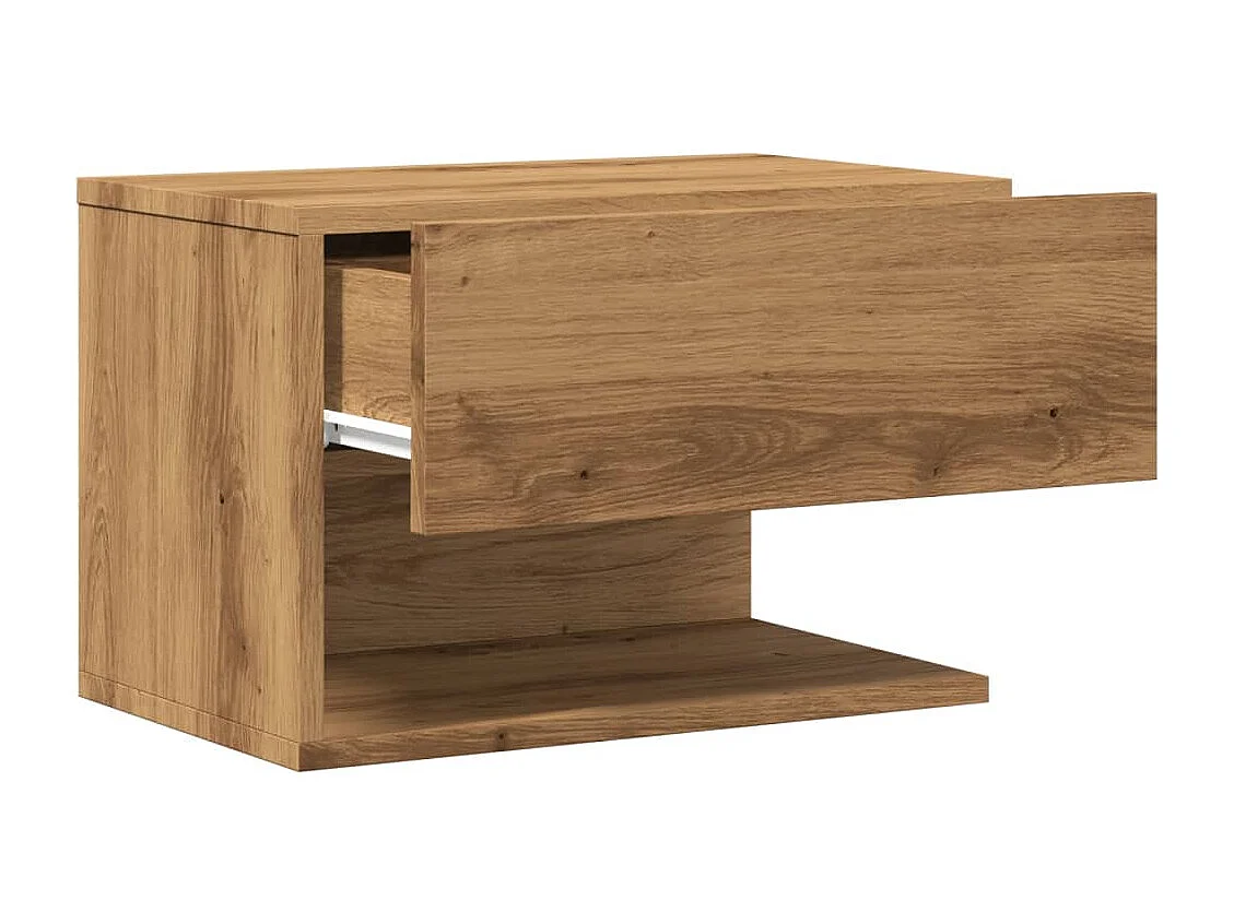 Mesa de cabeceira de parede carvalho artisiano