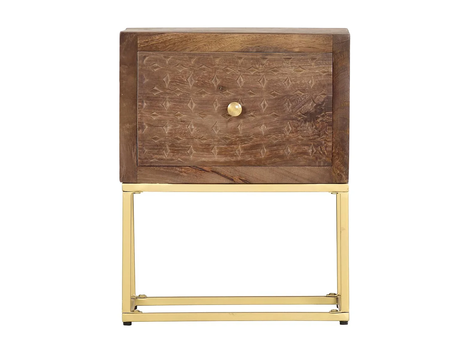 Table de chevet 40 x 30 x 50 cm Bois de manguier massif