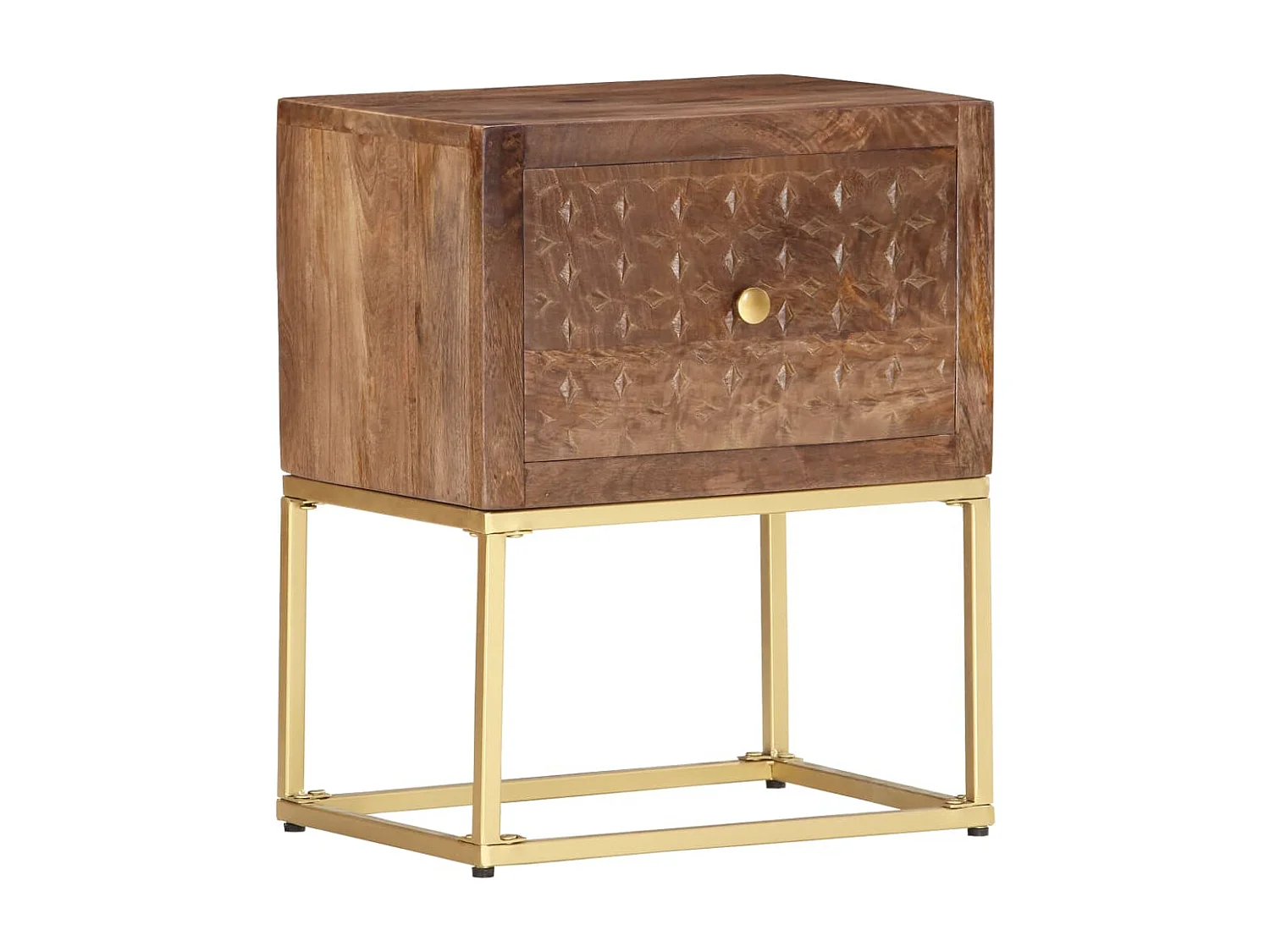 Table de chevet 40 x 30 x 50 cm Bois de manguier massif