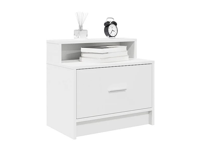 Mesa de cabeceira com gaveta 51x31x47 cm branco