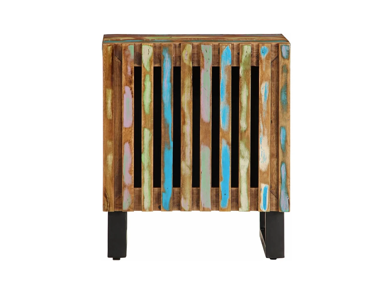 Mesitas de noche 2 unidades de madera maciza reciclada 40x33x46 cm