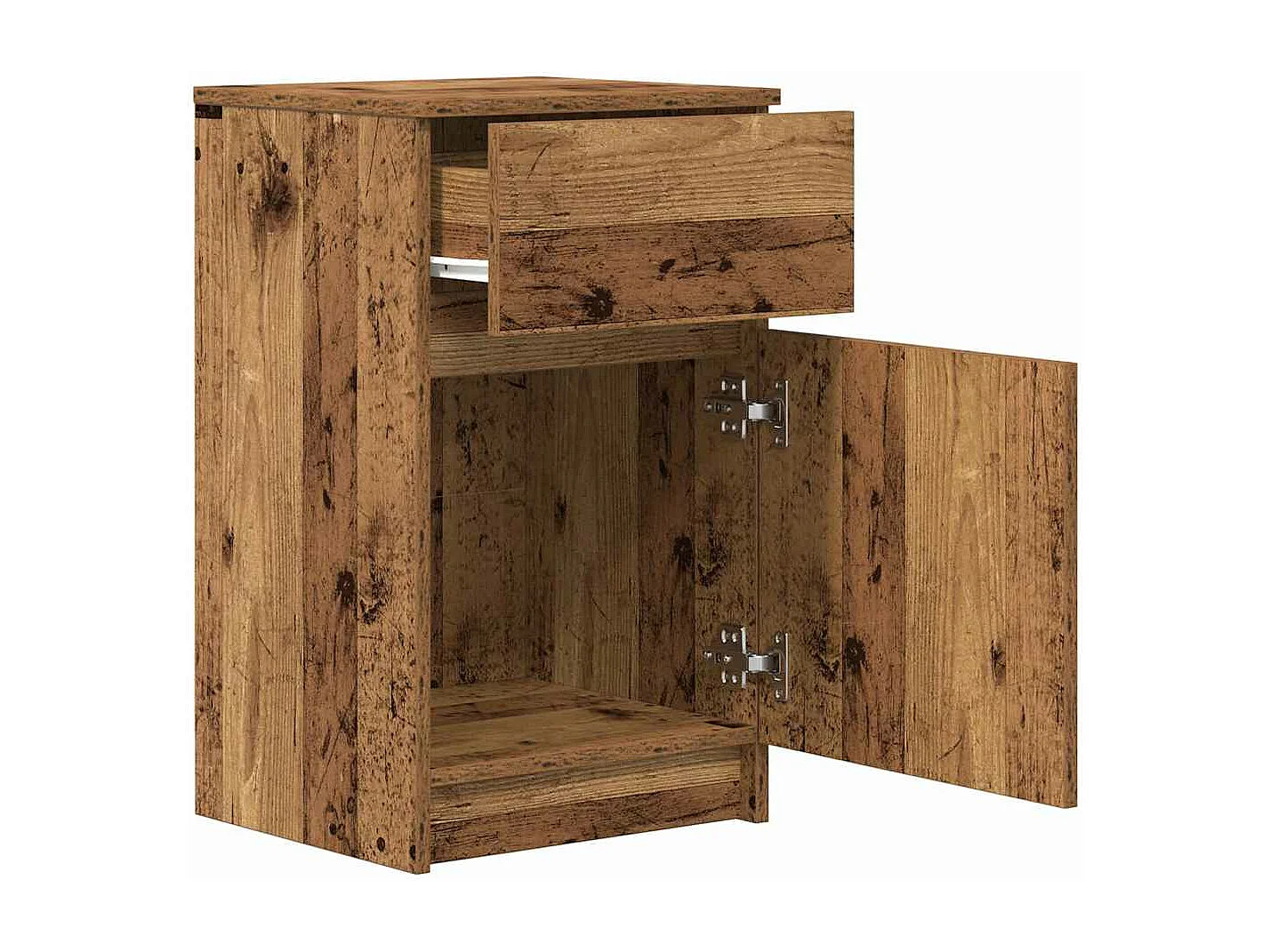 Table de chevet vieux bois 39x35x65 cm bois d’ingénierie