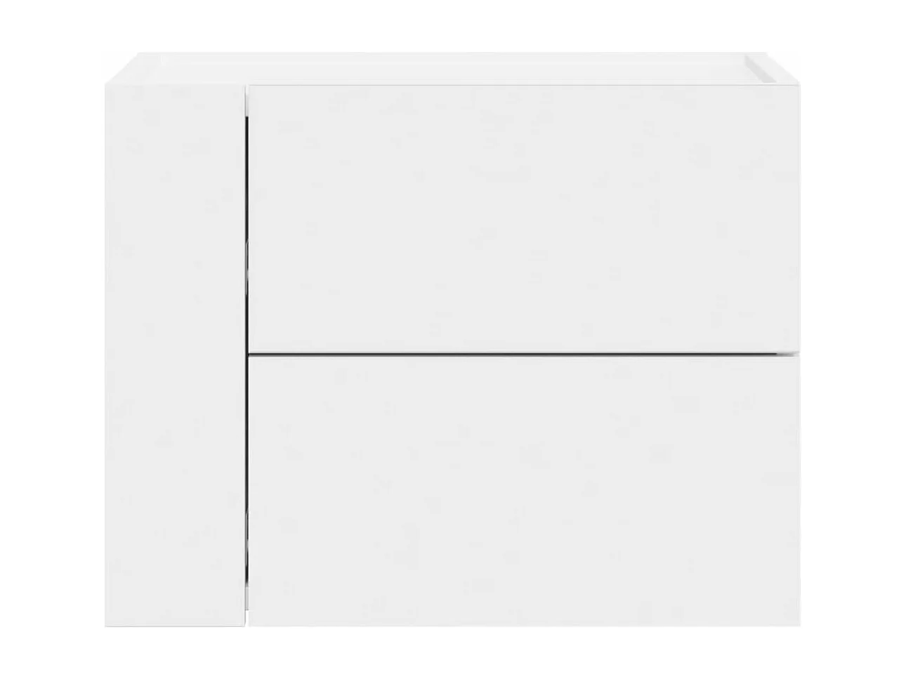 Nachtkastjes 2 st wandgemonteerd 45x30x35 cm wit
