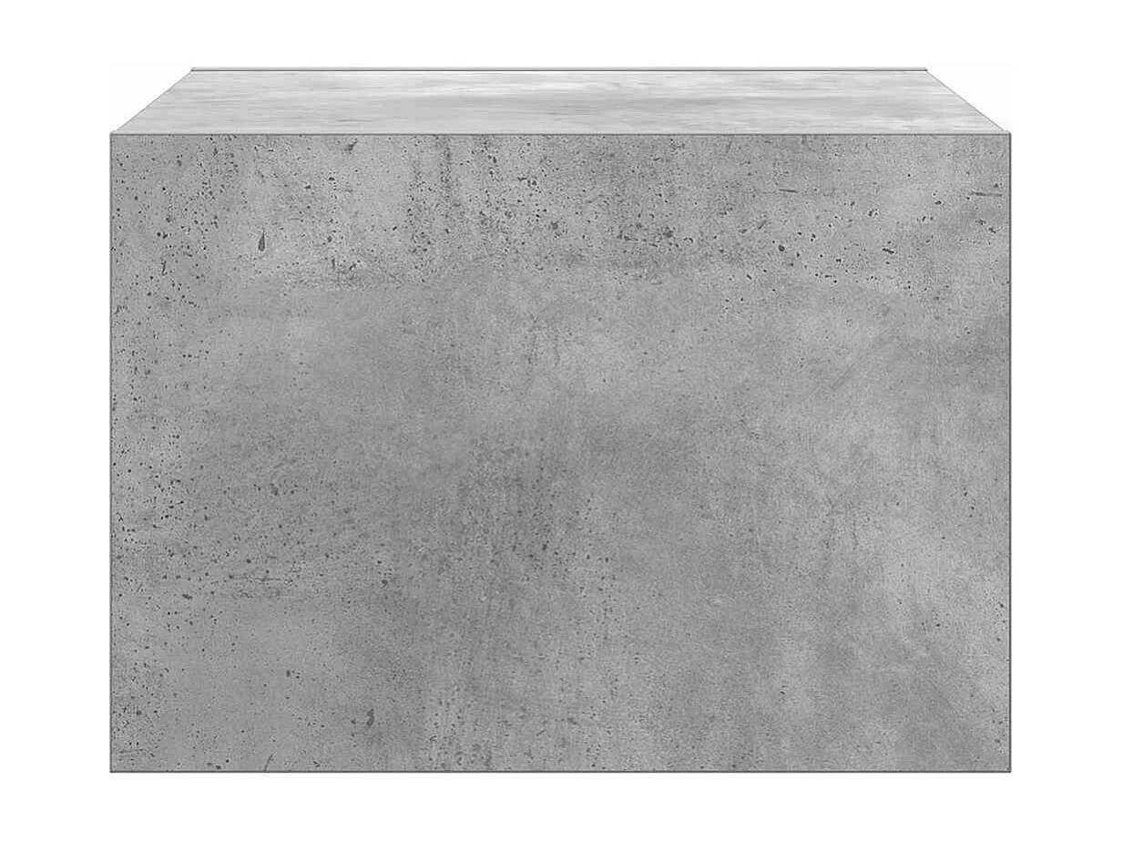 Nachtkastje met LED's wandgemonteerd betongrijs