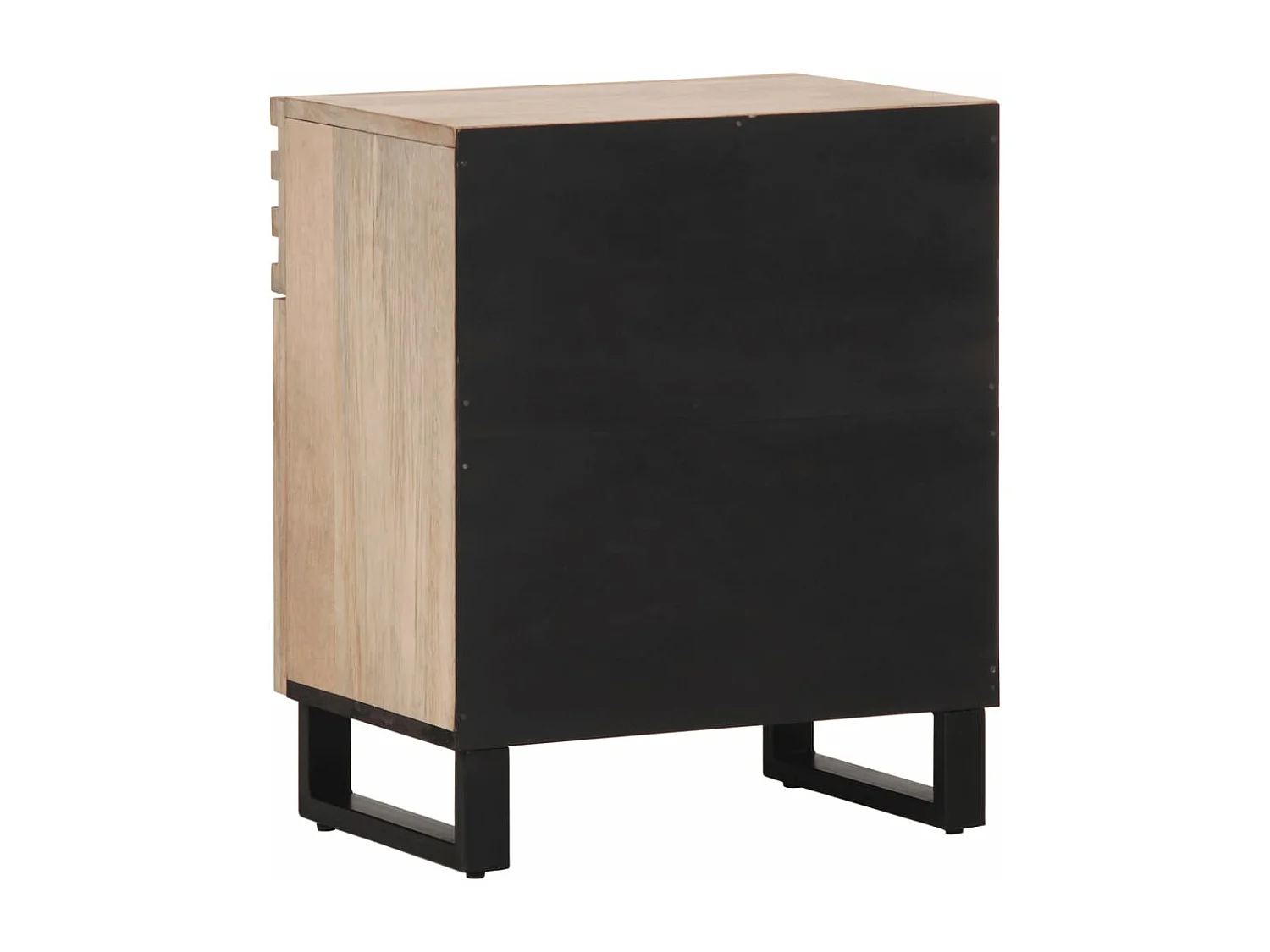 Nachtkastje 50x34x60 cm massief mangohout wit