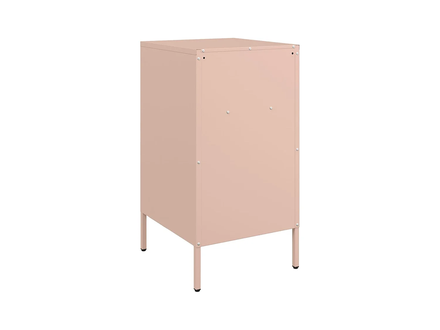 Tables de chevet 2 pièces rose 36x39x68 cm acier laminé à froid