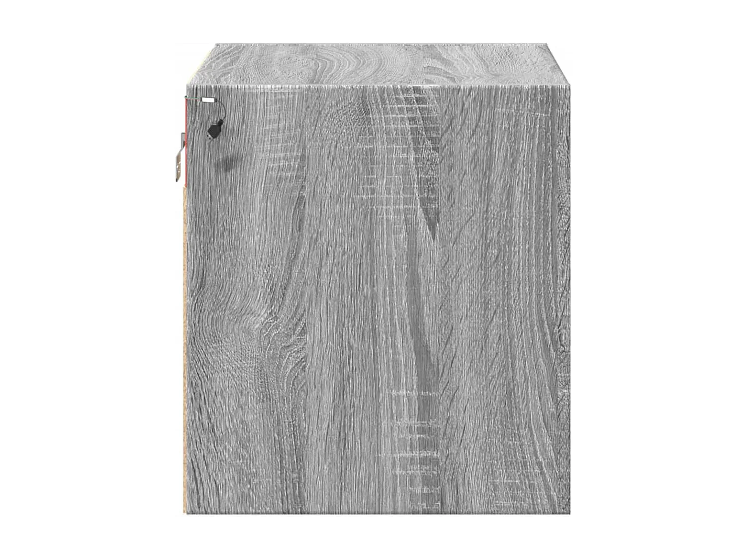 Mesita de noche de pared con luces LED gris Sonoma