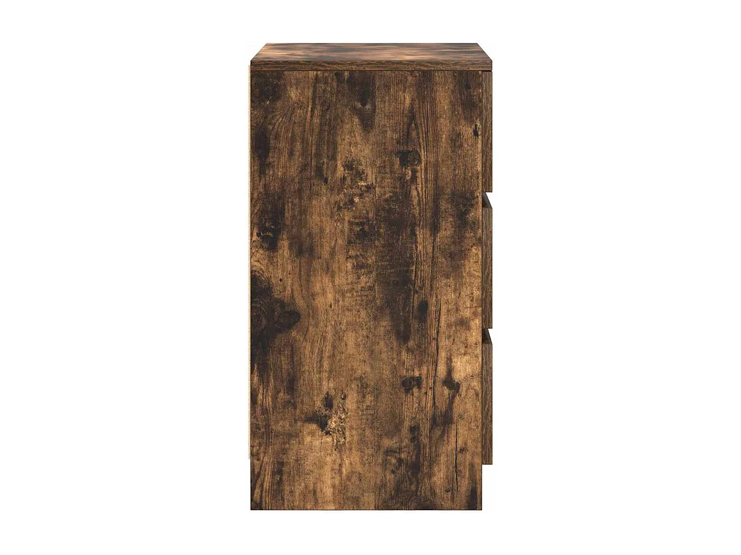 Tables de chevet avec 3 tiroirs 2 pièces chêne fumé 39x35x65 cm