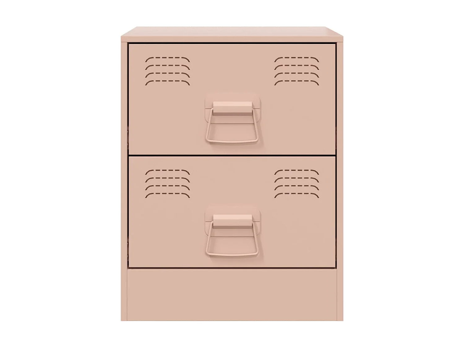 Tables de chevet 2 pièces rose 34,5x39x44 cm acier