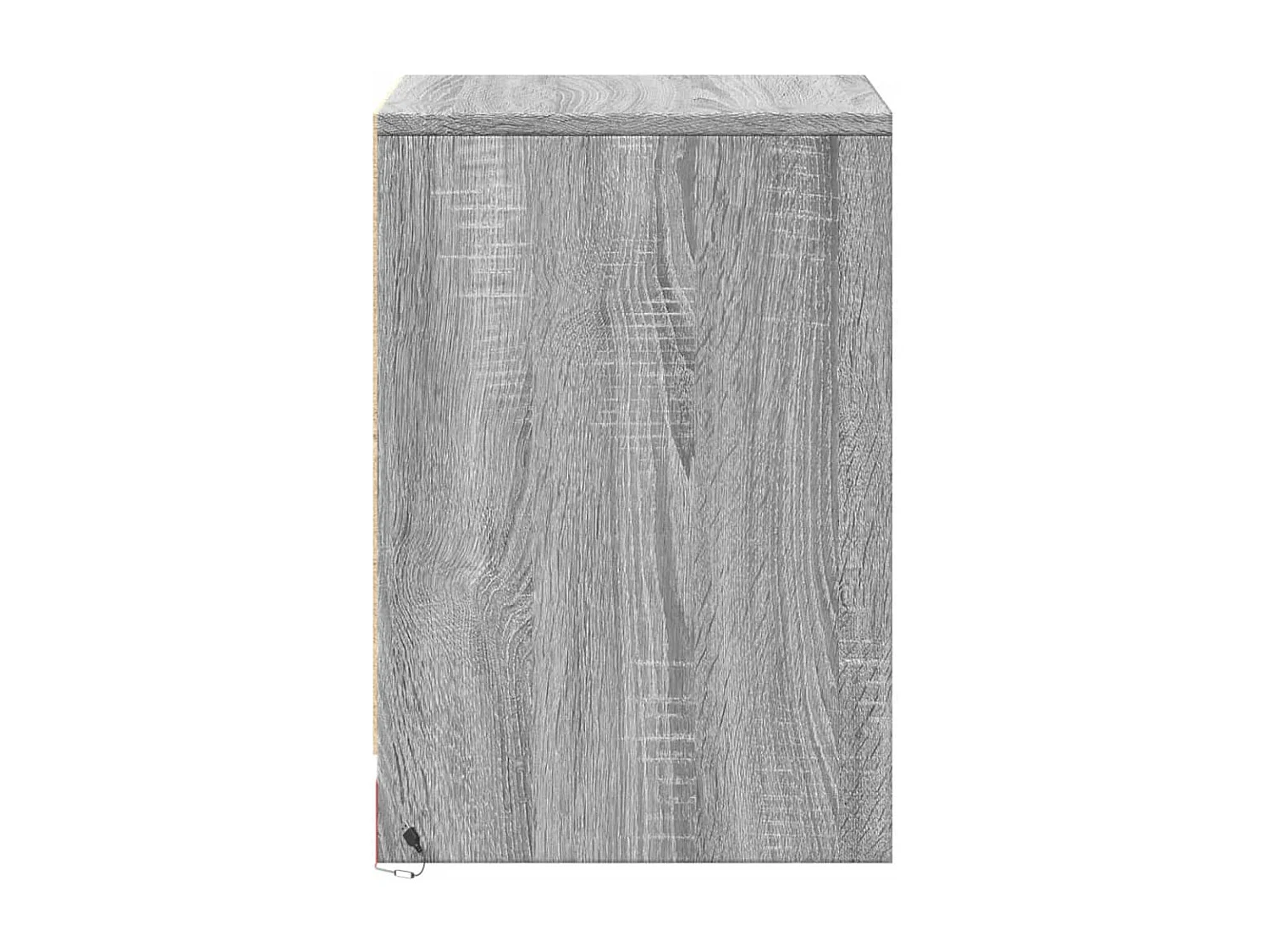 Tables de chevet et lumières LED 2 pièces sonoma gris