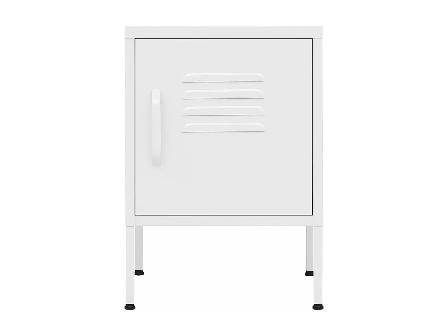 Table de chevet Blanc 35x35x51 cm Acier