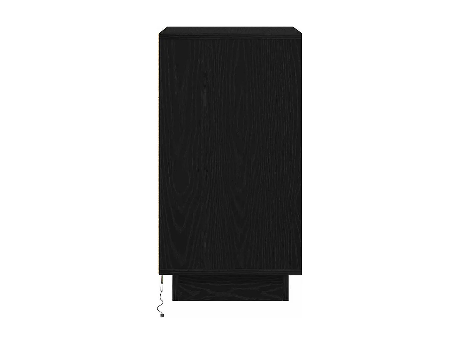 Table de chevet avec lumières LED noir 38x34x65 cm