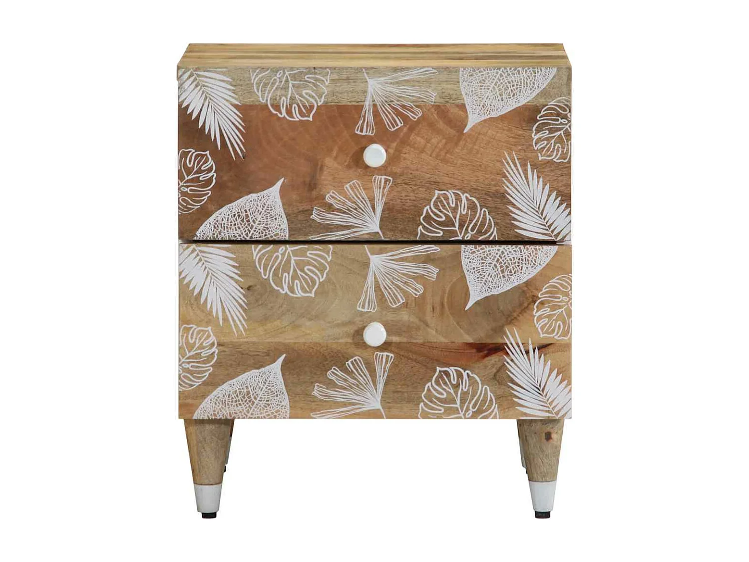 Tables de chevet 2 pièces 40x33,5x46 cm Bois de manguier solide