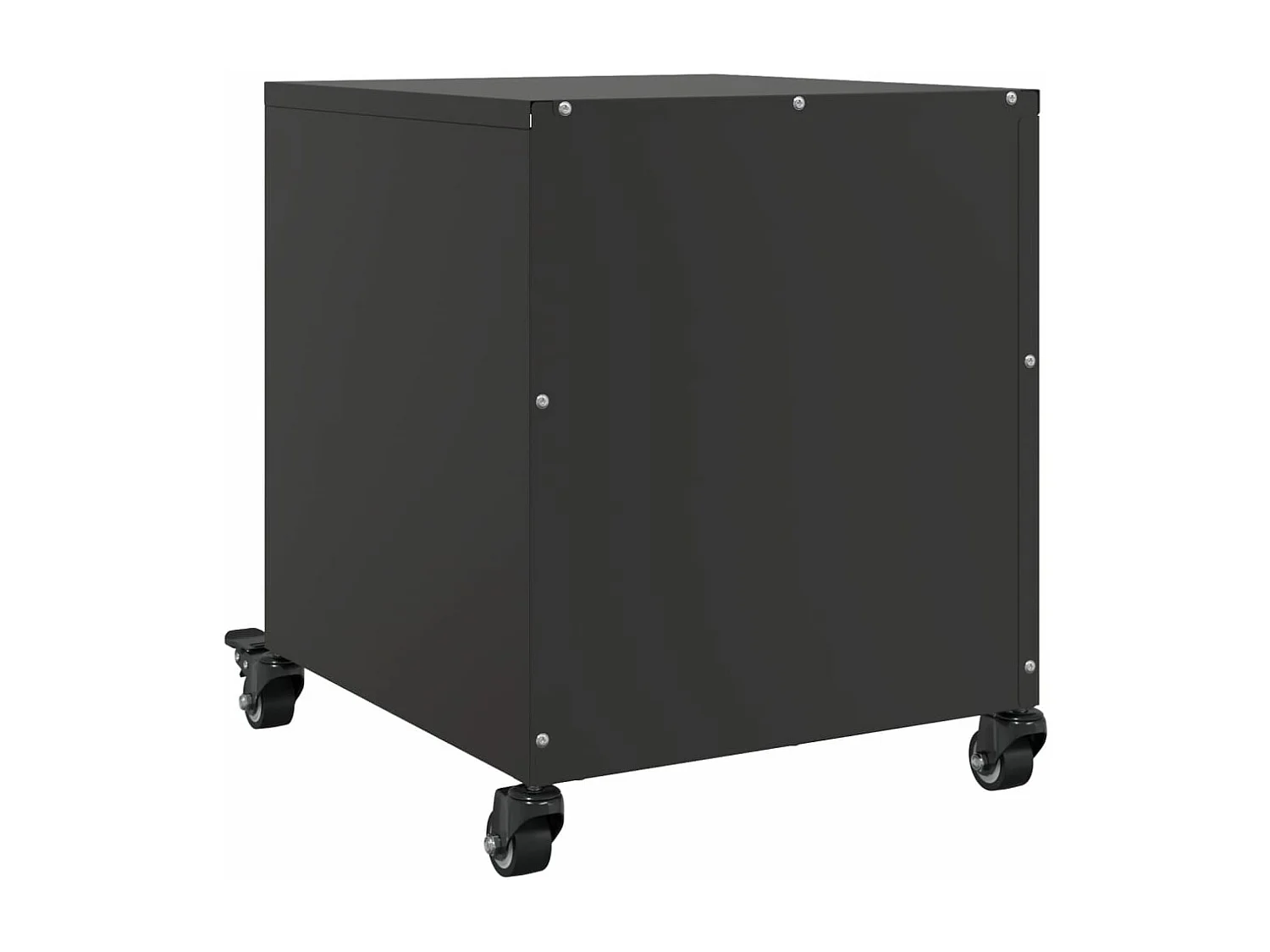 Tables de chevet 2 pièces noir 36x39x43,5 cm acier