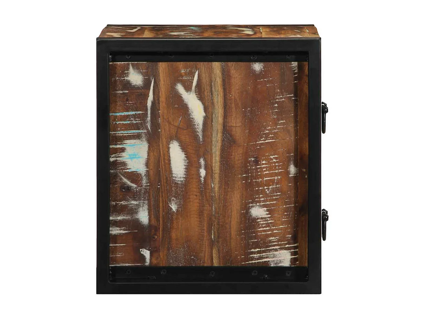 Table de chevet multicolore 40x35x40 cm bois de récupération