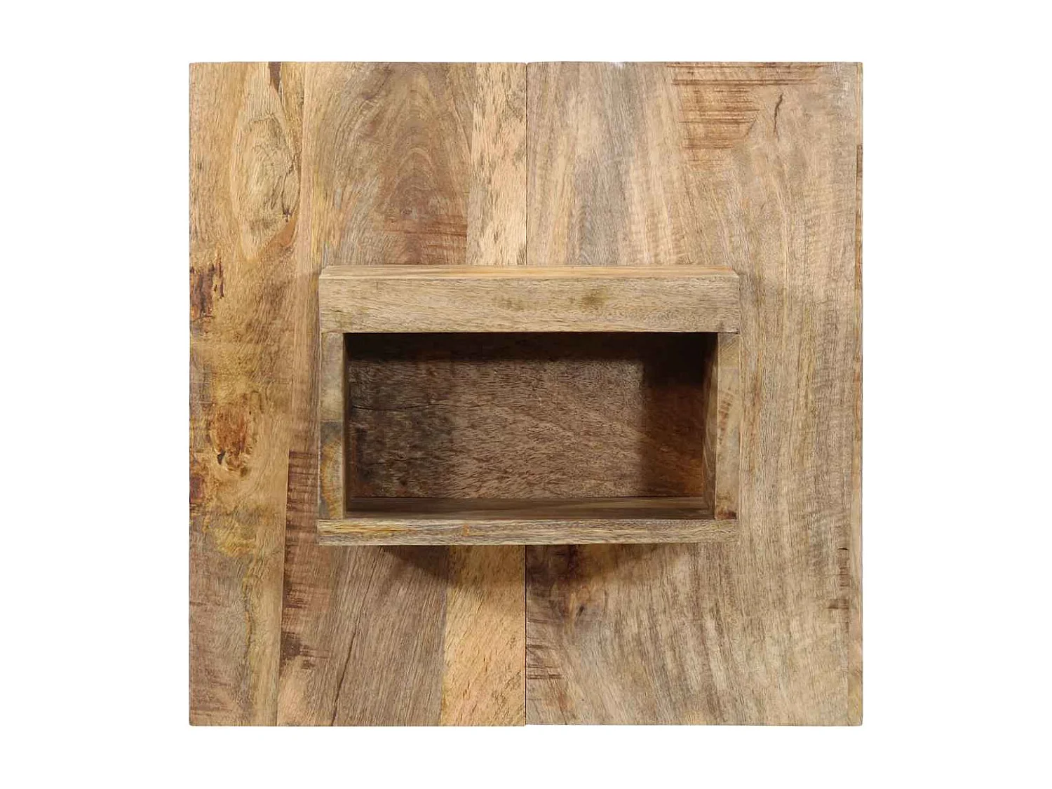 Mesita de noche madera maciza de mango 50x27x50 cm