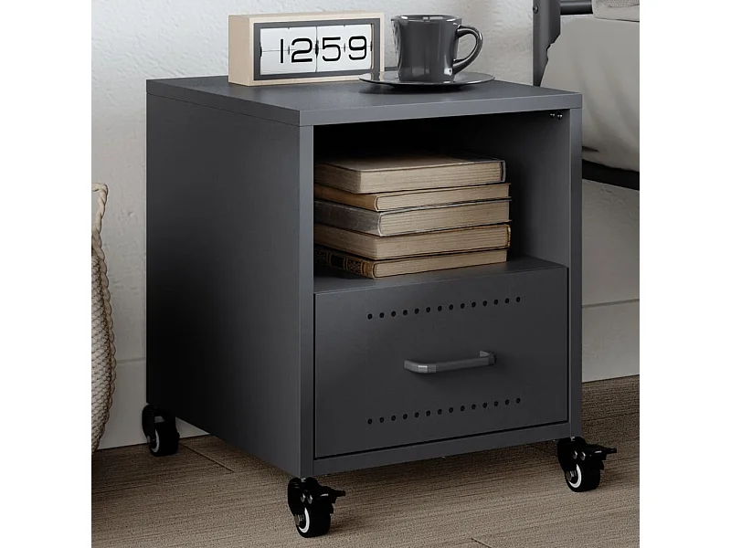 Mesa de cabeceira 36x39x43,5 cm aço antracite