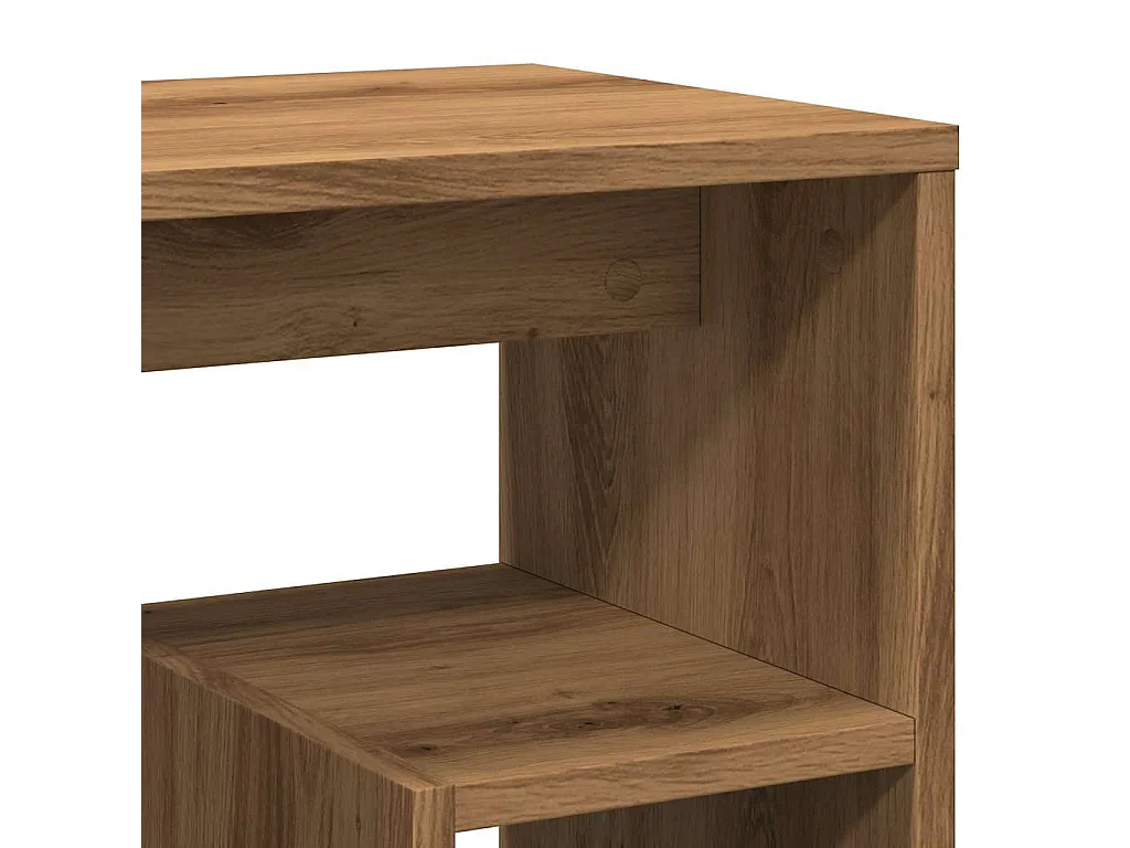 Mesita de noche madera de ingeniería roble artisian 40x30x40 cm