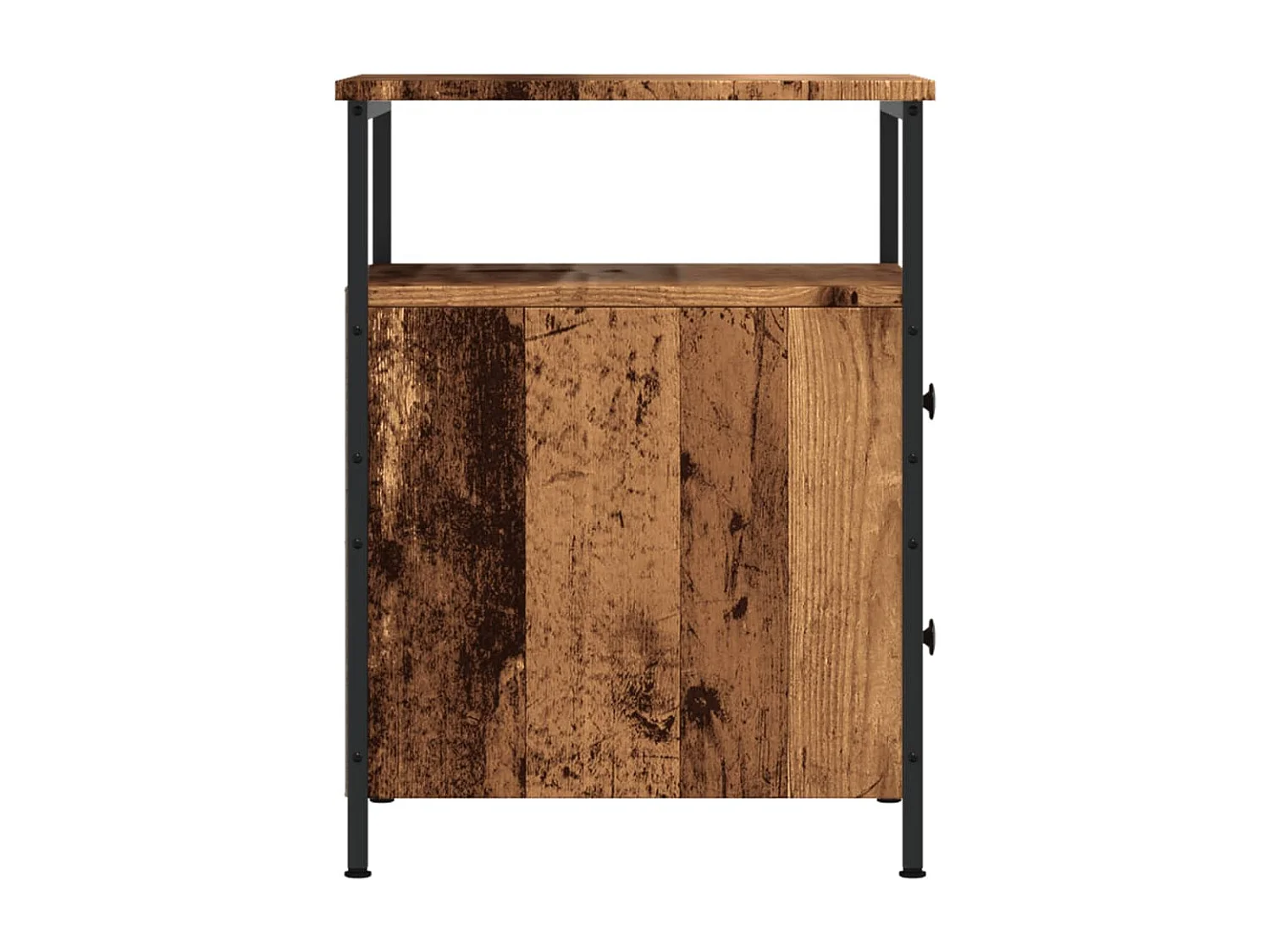 Tables de chevet 2 pièces vieux bois 44x45x60 cm bois d'ingénierie