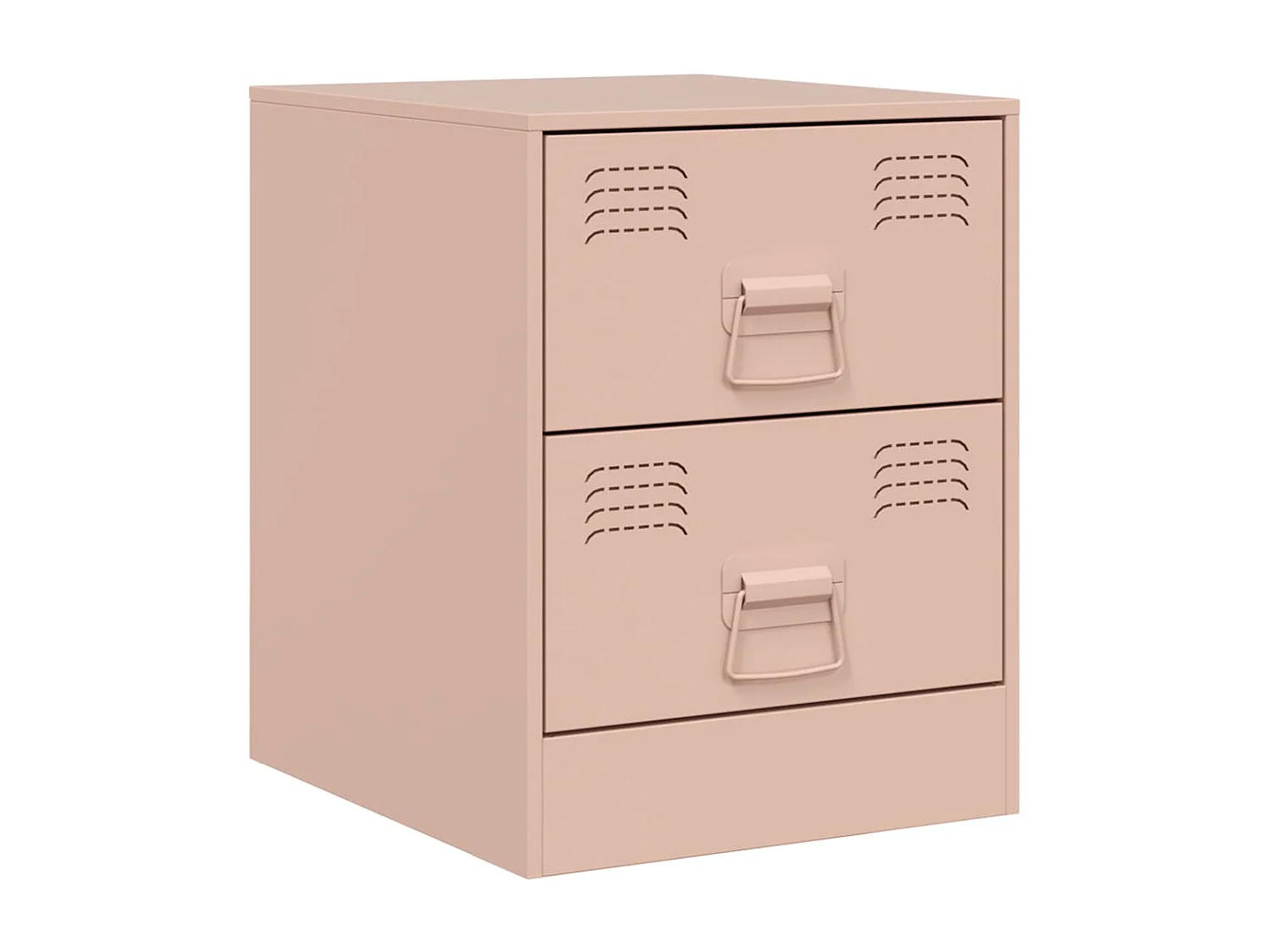 Mesa de cabeceira 34,5x39x44 cm aço rosa