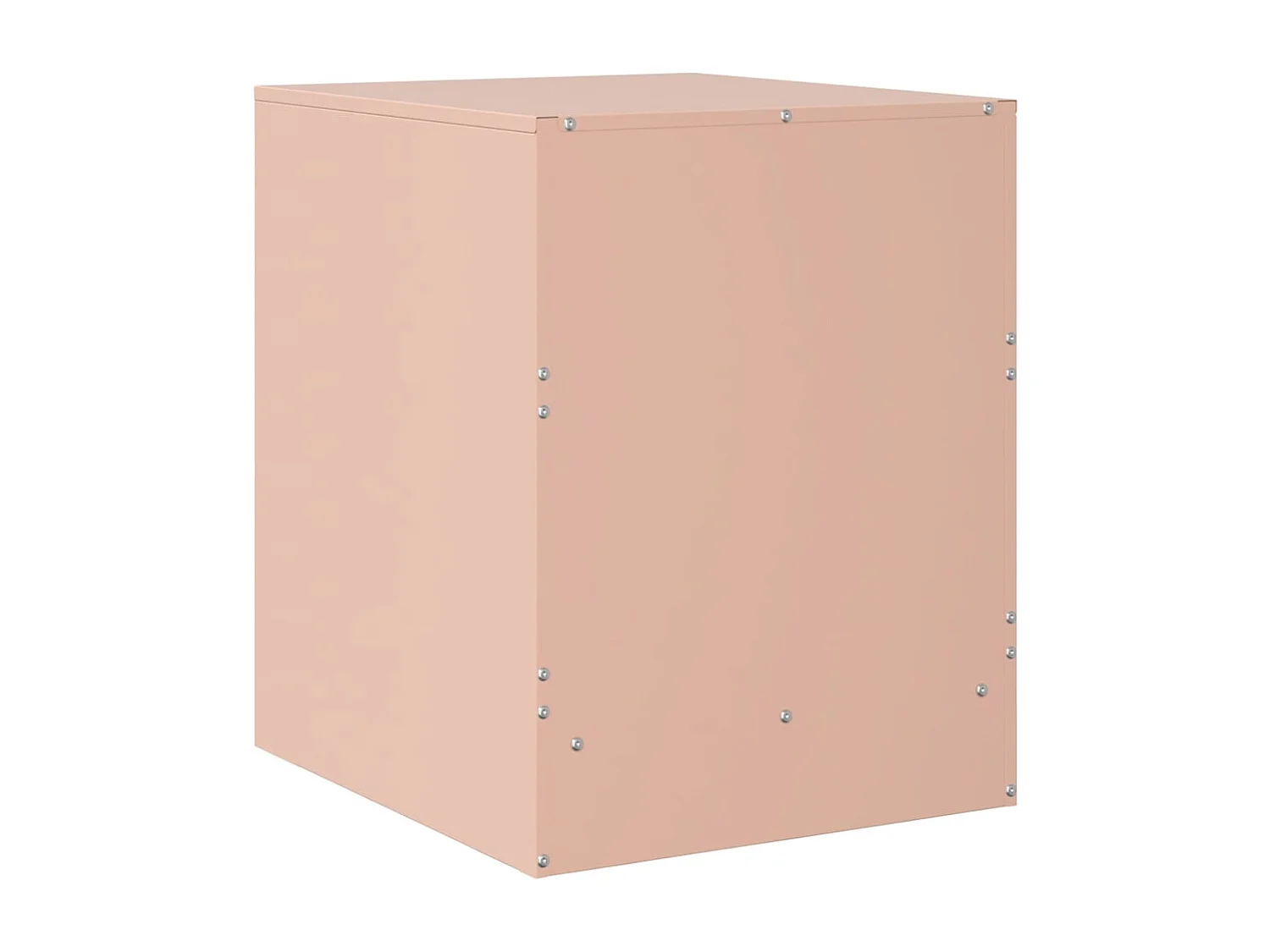 Mesa de cabeceira 34,5x39x44 cm aço rosa