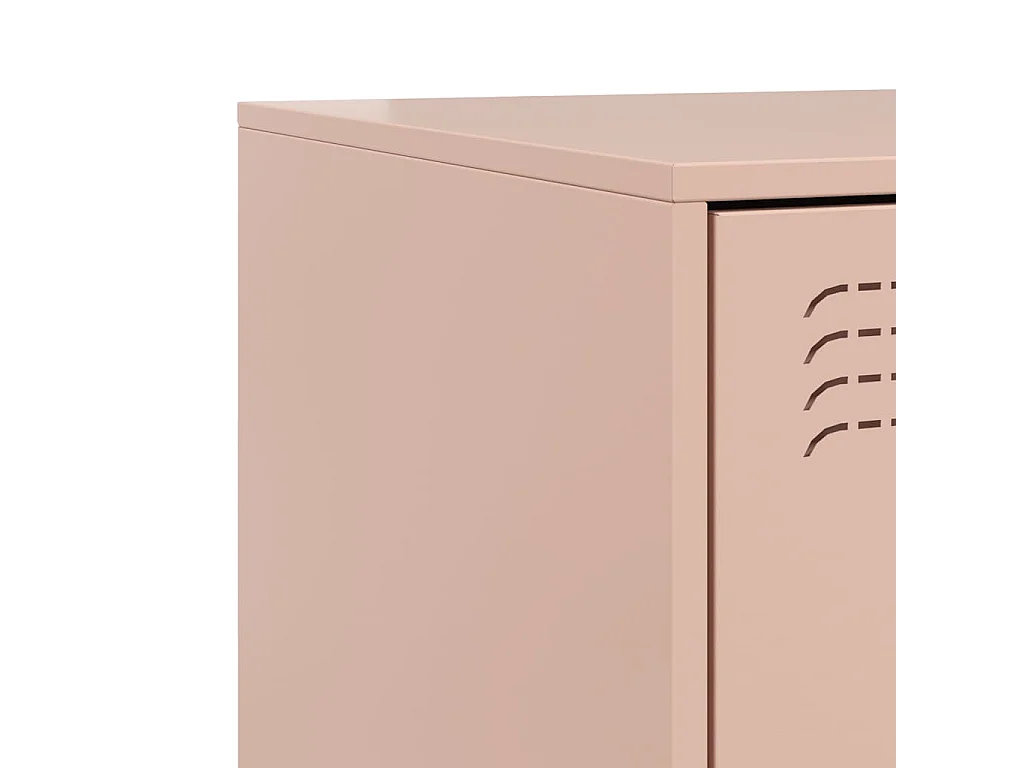 Mesa de cabeceira 34,5x39x44 cm aço rosa