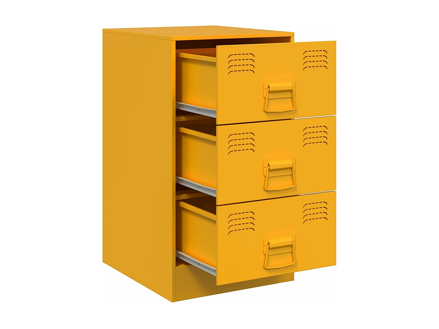 Tables de chevet 2 pièces jaune moutarde 34,5x39x62 cm acier