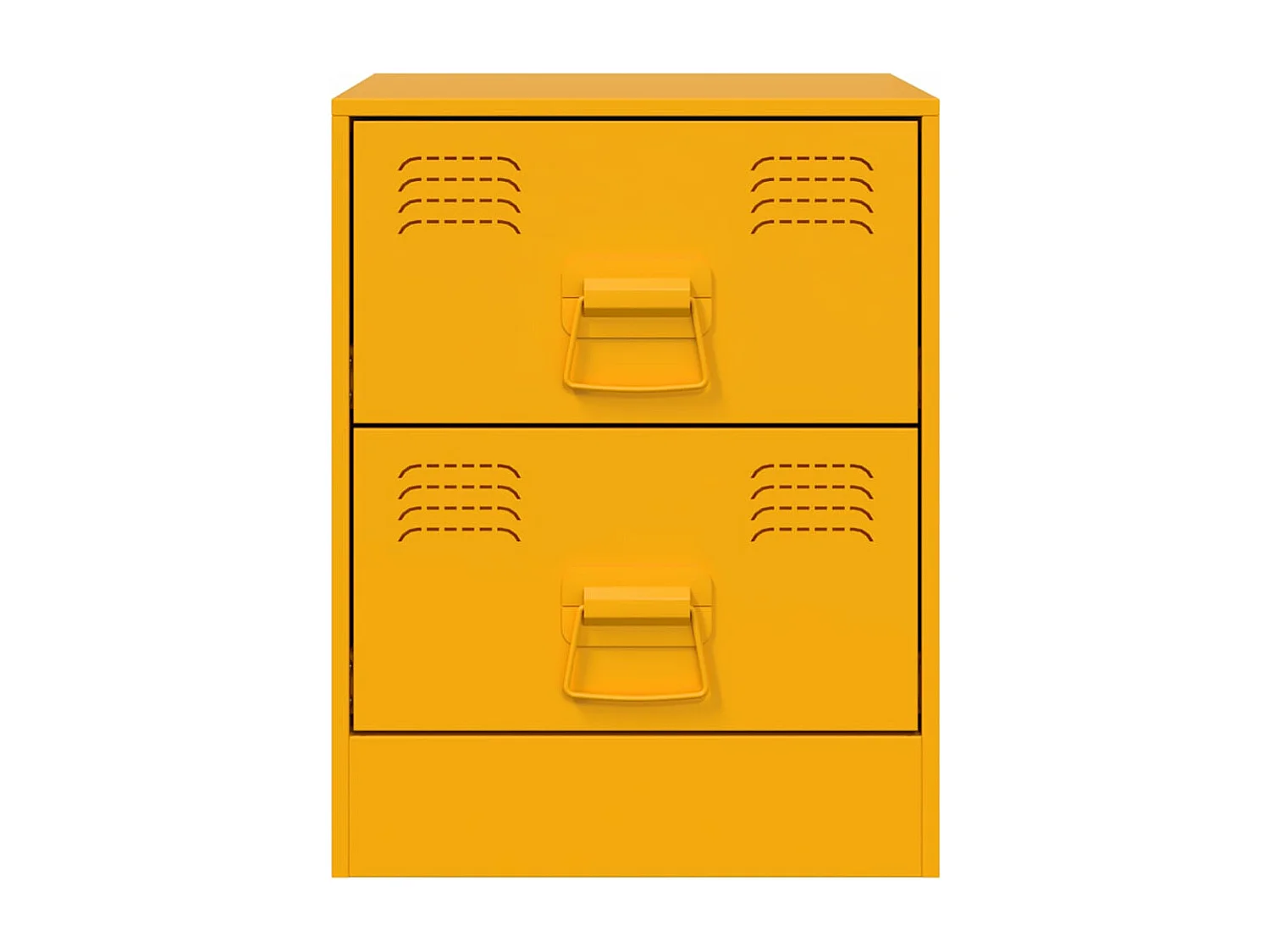 Mesa de cabeceira 34,5x39x44 cm aço amarelo