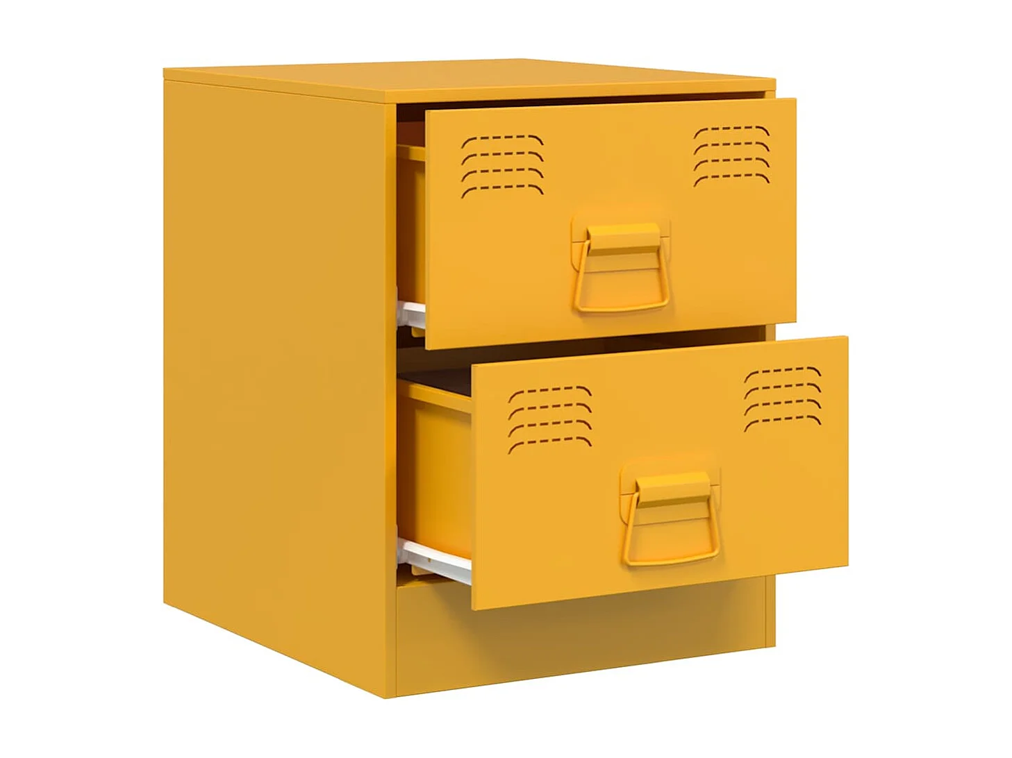 Mesa de cabeceira 34,5x39x44 cm aço amarelo