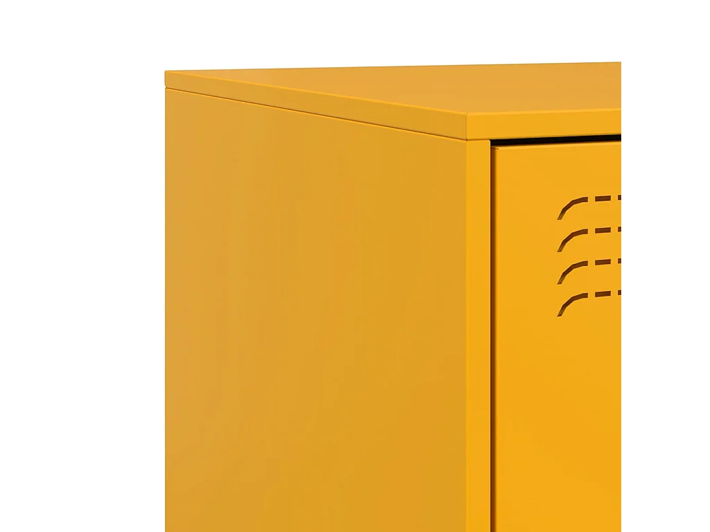 Mesa de cabeceira 34,5x39x44 cm aço amarelo