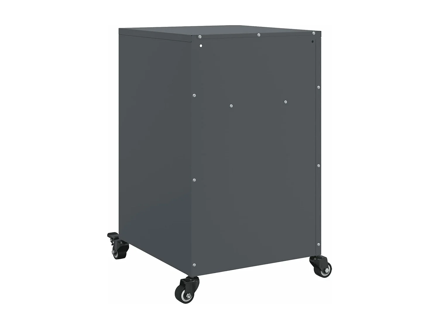 Tables de chevet 2 pièces anthracite 36x39x59 cm acier