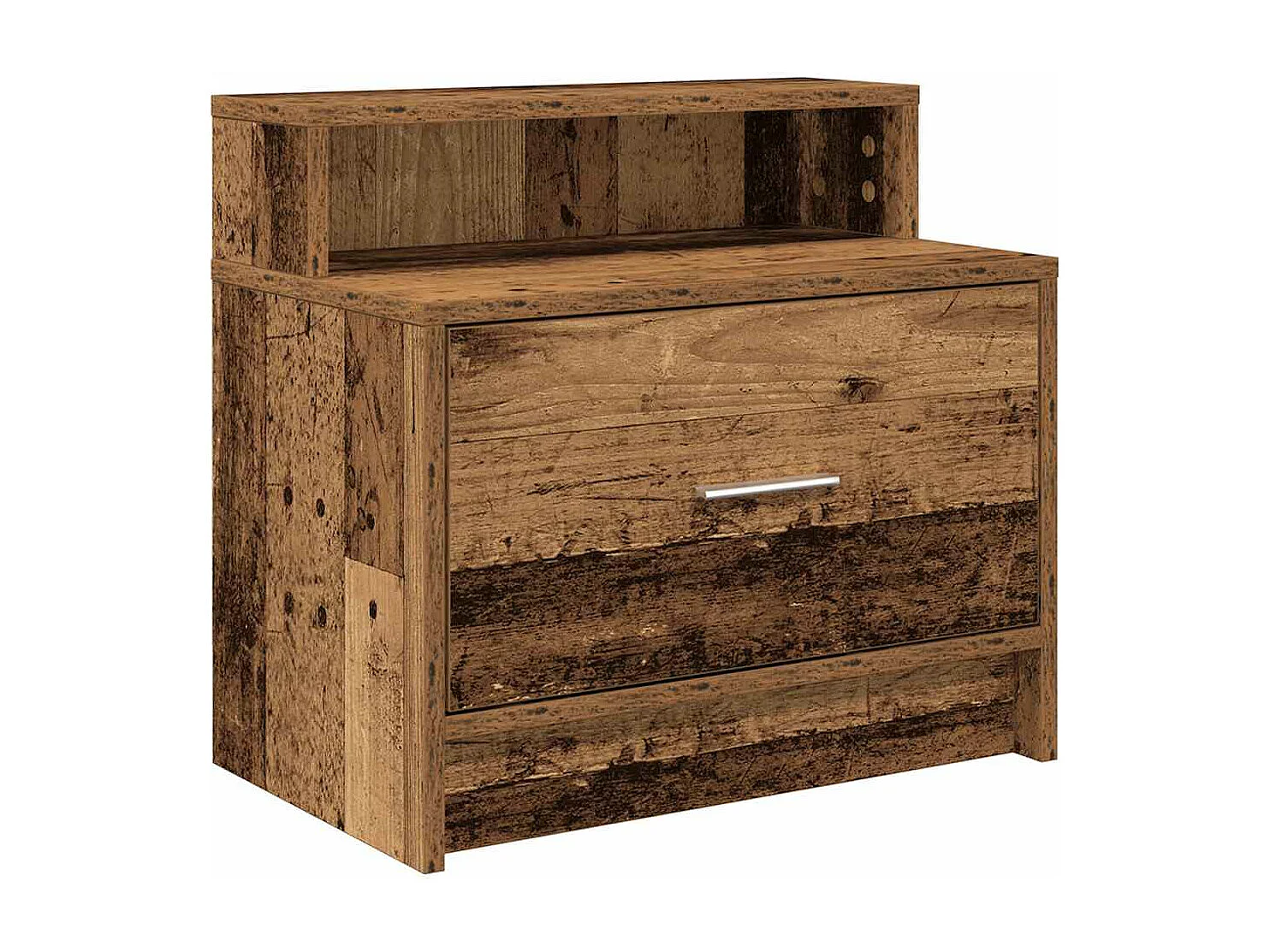 Mesillas de noche con cajón 2 unidades madera vieja 51x31x47 cm